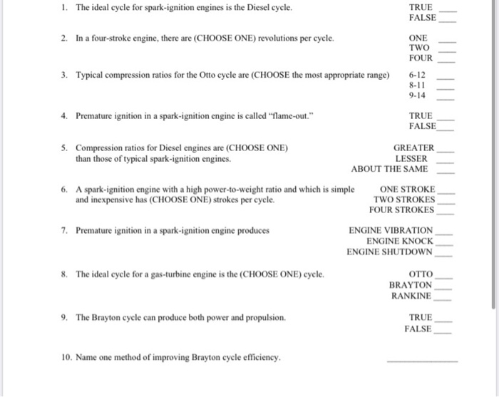 Solved The Ideal Cycle For Spark Ignition Engines Is The Chegg