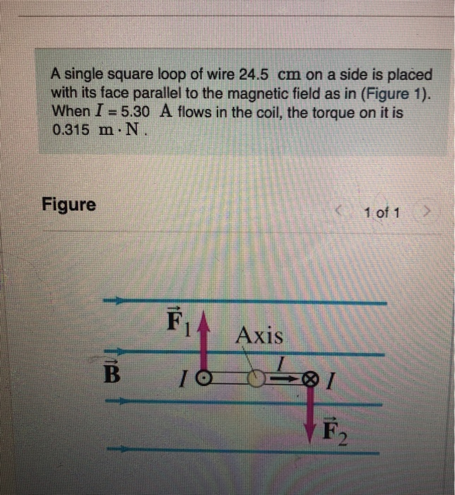 Solved A Single Square Loop Of Wire 24 5 Cm On A Side Is Chegg