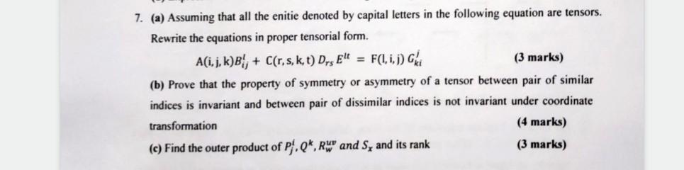 Solved 7 A Assuming That All The Enitie Denoted By Chegg