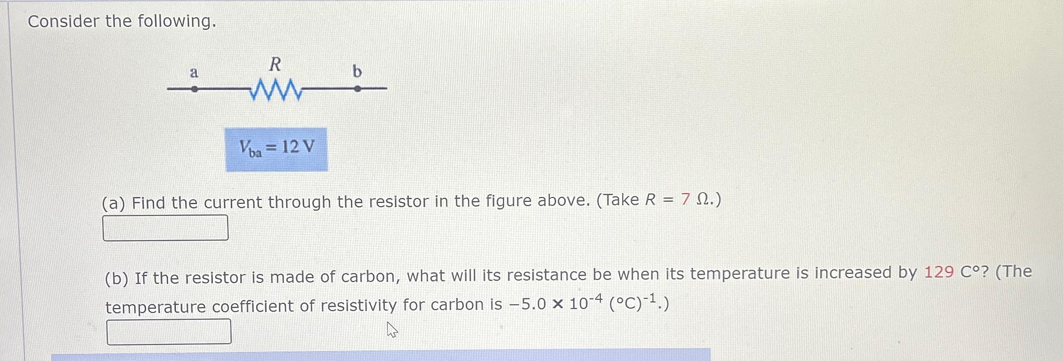 Consider The Following Vba V A Find The Current Chegg