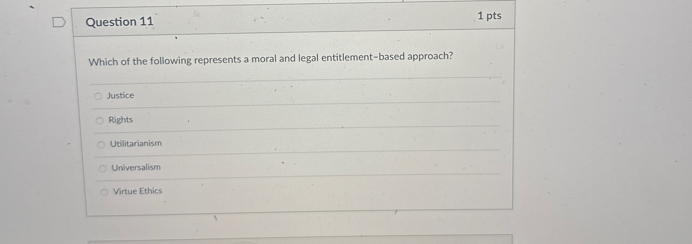 Solved Question 111 PtsWhich Of The Following Represents A Chegg