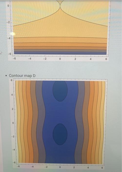 Solved Match The Following Functions With Their Contour Maps Chegg