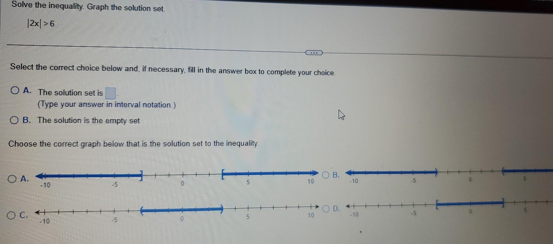 Solved Solve The Inequality Graph The Solution Set