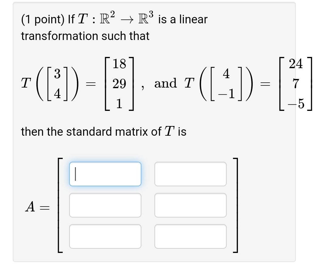 Solved Point If T R R Is A Linear Transformation Chegg