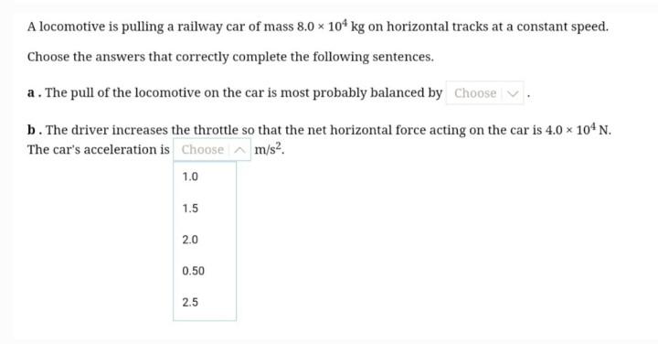 Solved A Locomotive Is Pulling A Railway Car Of Mass 8 0104 Chegg