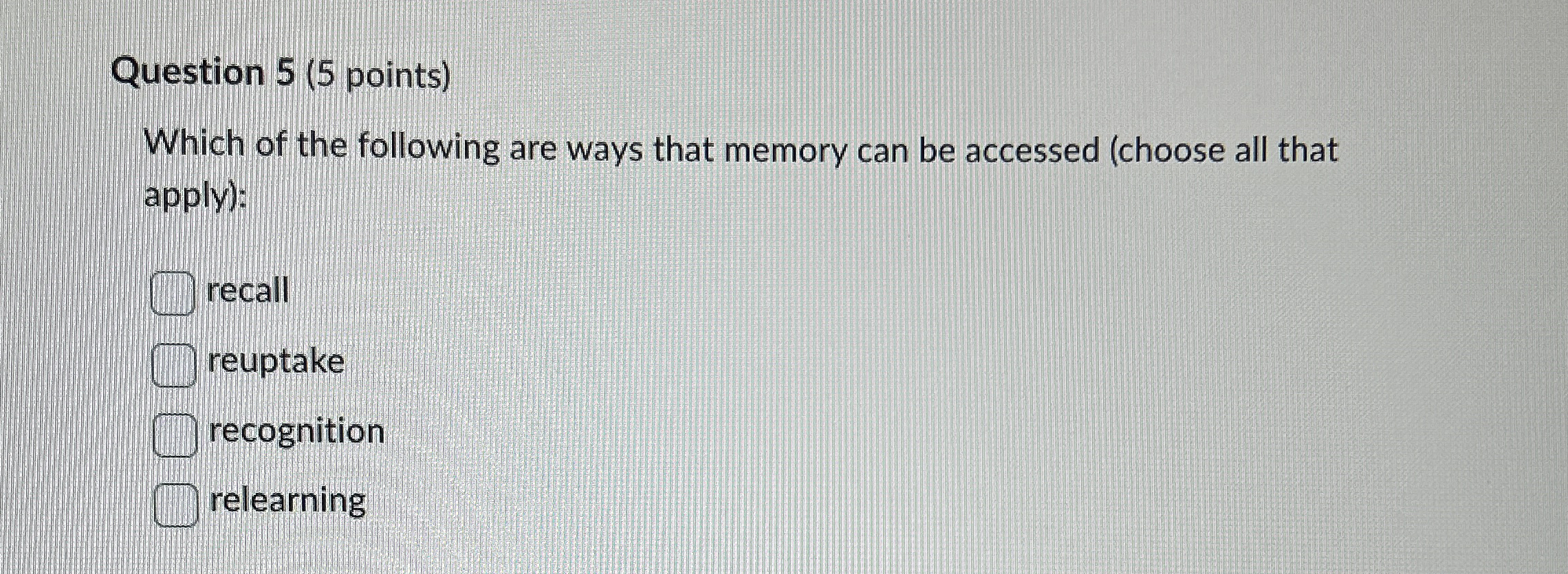 Solved Question Points Which Of The Following Are Ways Chegg