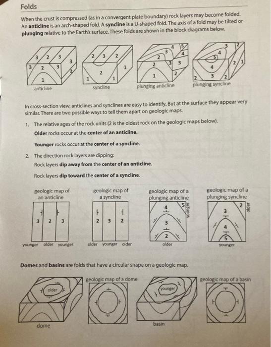 Solved Geologic Structures And Maps Geologic Structures Chegg