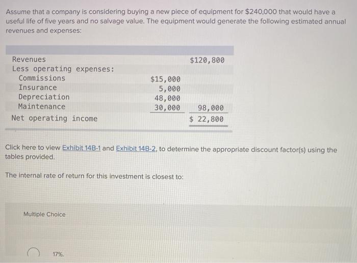 Solved Assume That A Company Is Considering Buying A New Chegg