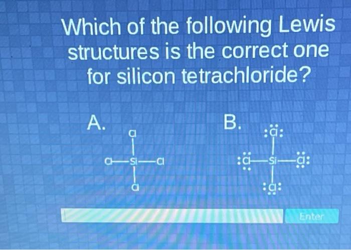 Solved Which Of The Following Lewis Structures Is The Chegg