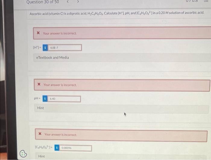 Solved Ascorbic Acid Vitamin C Is A Diprotic Acid Chegg