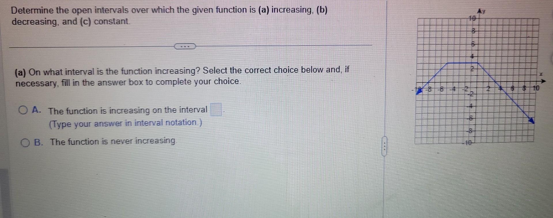 Solved Determine The Open Intervals Over Which The Given Chegg