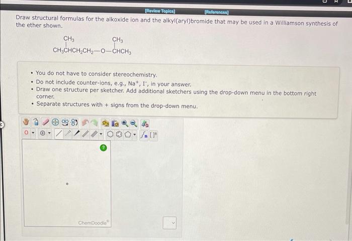 Solved Draw Structural Formulas For The Alkoxide Ion And The Chegg