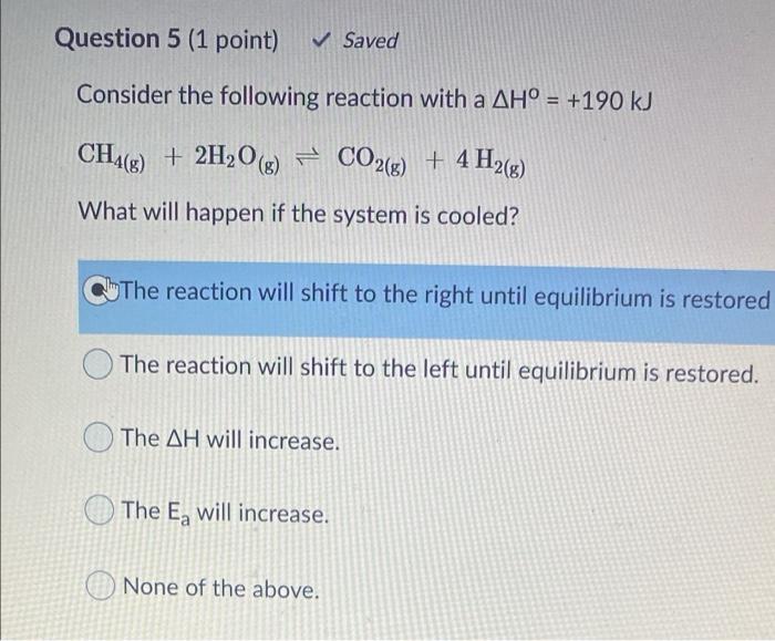 Solved Question 5 1 Point Saved Consider The Following Chegg