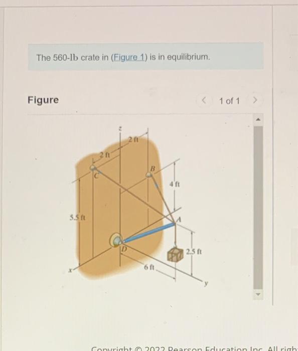 Solved The Lb Crate In Figure Is In Equilibrium Chegg