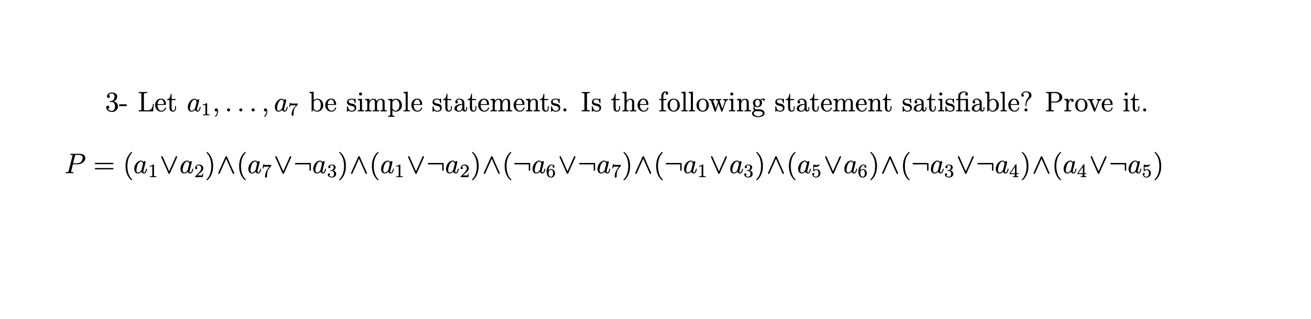 Let A Dots A Be Simple Statements Is The Chegg