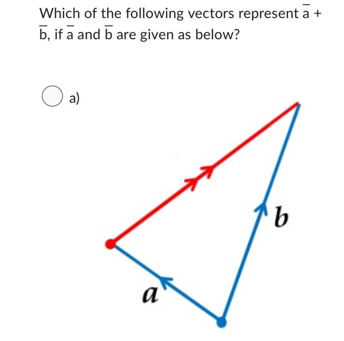 Solved Which Of The Following Vectors Represent A B If Chegg