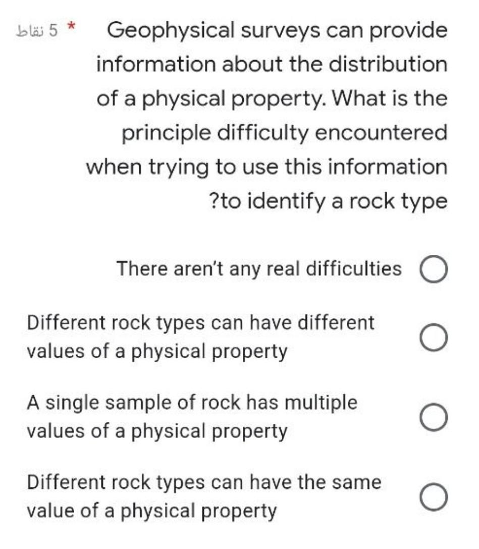 Solved 5 نقاط Geophysical surveys can provide information Chegg