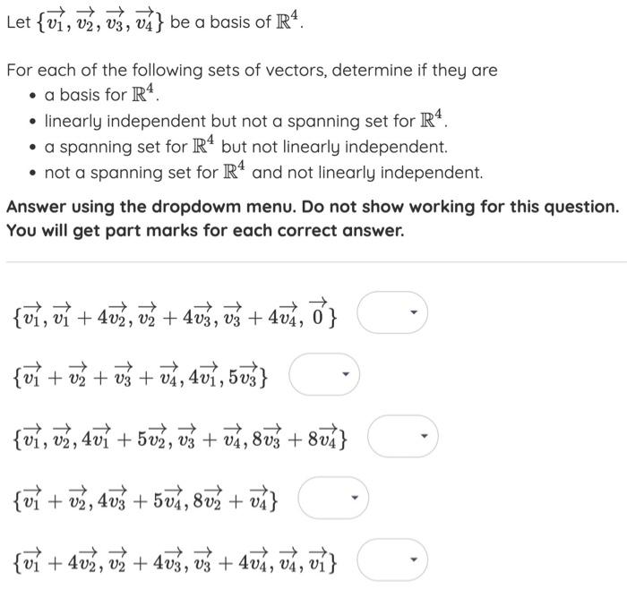 Solved Let V V V V Be A Basis Of R For Each Of The Chegg