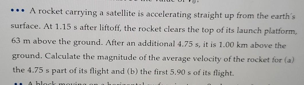 Solved A Rocket Carrying A Satellite Is Accelerating Chegg