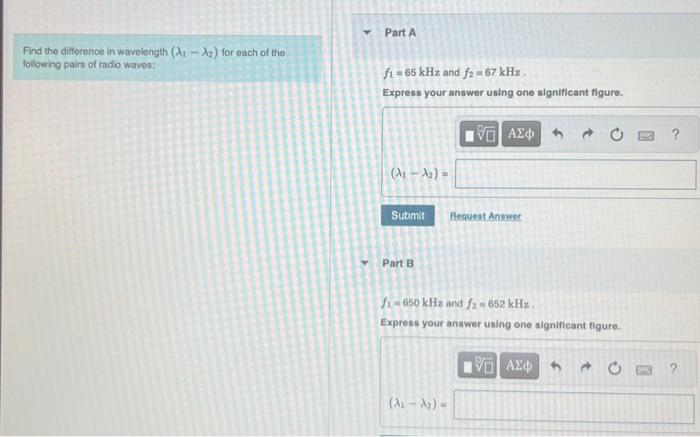 Solved Find The Difforence In Wavelength For Ench Of Chegg