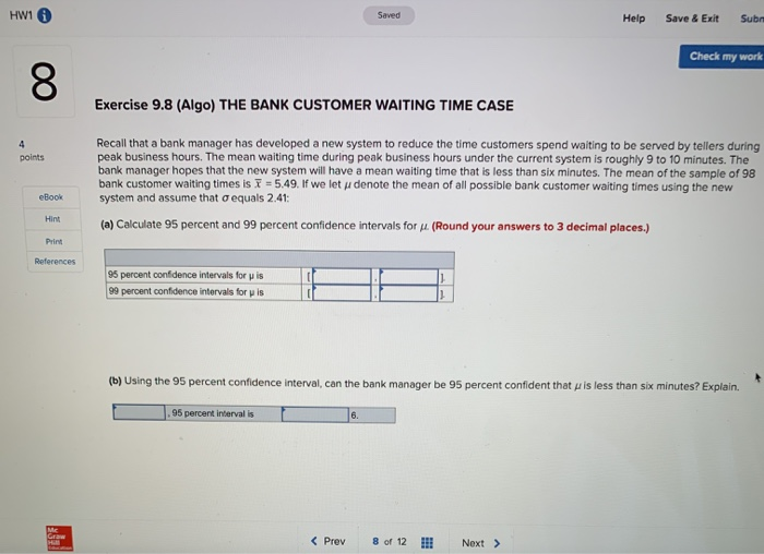 Solved Hw Saved Help Save Exit Sub Check My Work Chegg