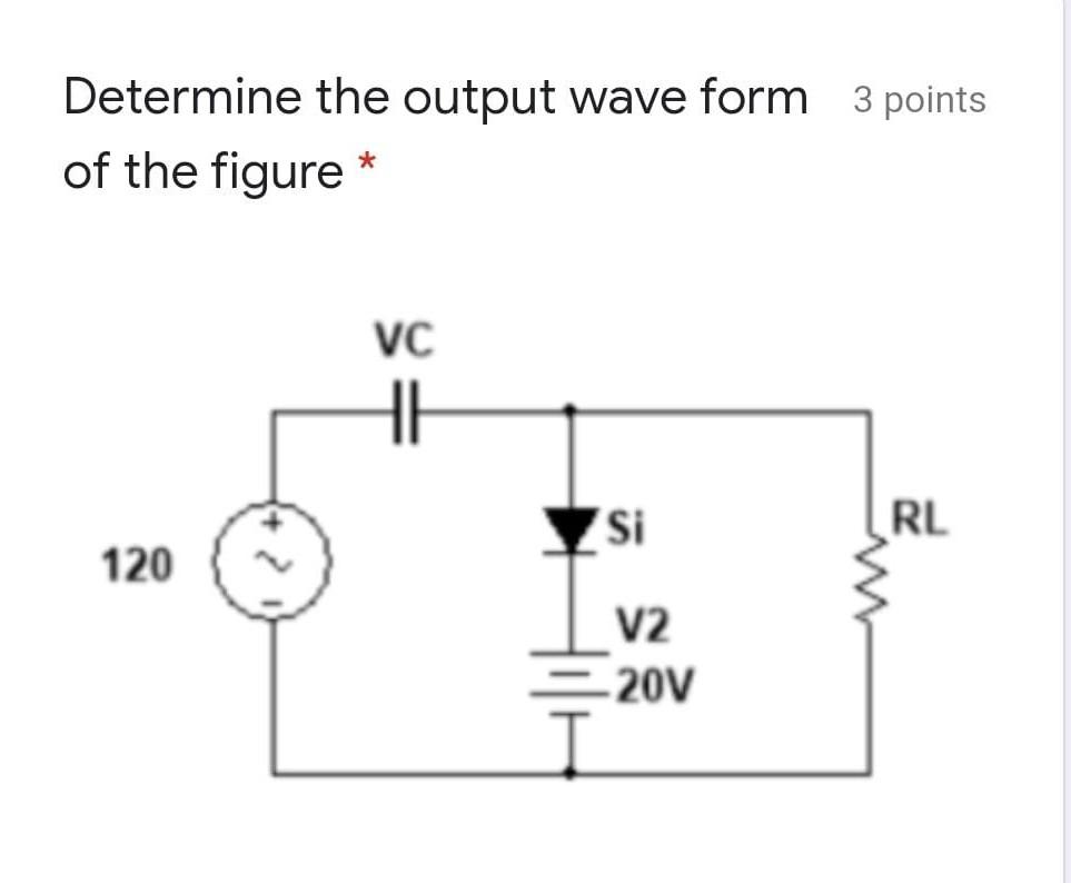 Solved Determine The Output Wave Form 3 Points Of The Figure Chegg