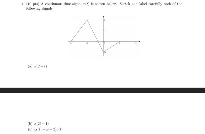 Solved 10 Pts A Continuous Time Signal X T Is S