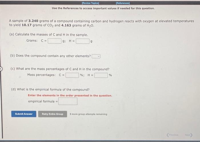 Solved Use The References To Access Important Values If