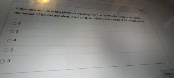 Solved A Hydrogen Atom Absorbs A Photon Of Wavelength Chegg