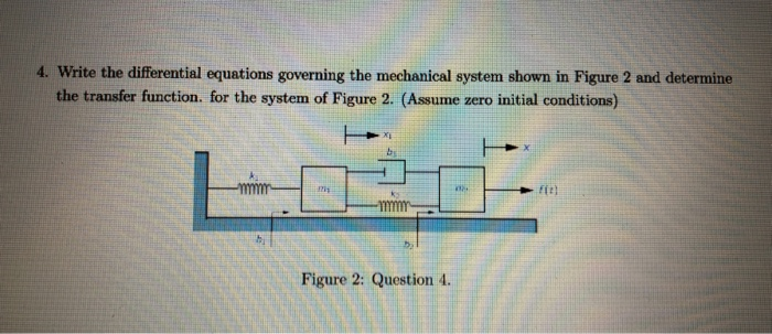 Solved Write The Differential Equations Governing The Chegg