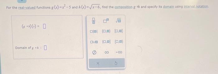 Solved For The Real Valued Functions G X X And H X X Chegg