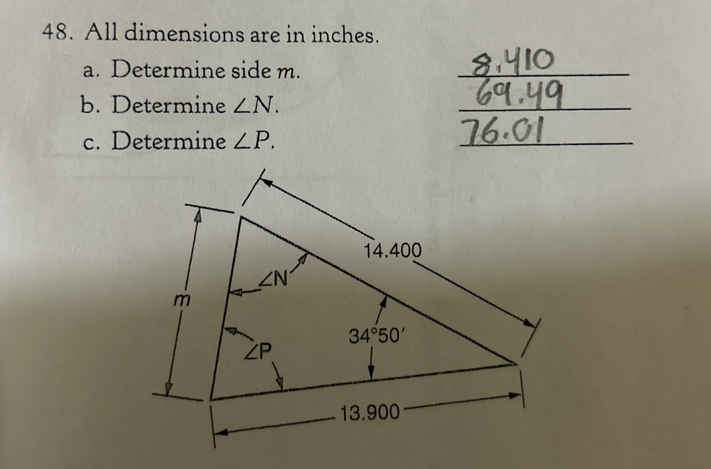 Solved All Dimensions Are In Inches Please Berify My Chegg