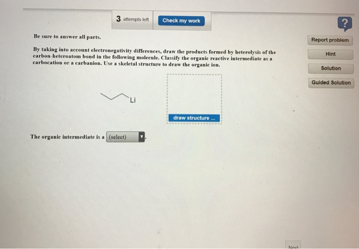 Solved 3 Attempts Left Check My Work Be Sure To Answer All Chegg