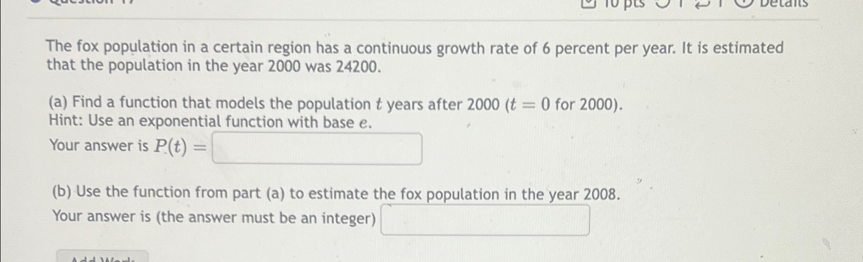 Solved The Fox Population In A Certain Region Has A Chegg