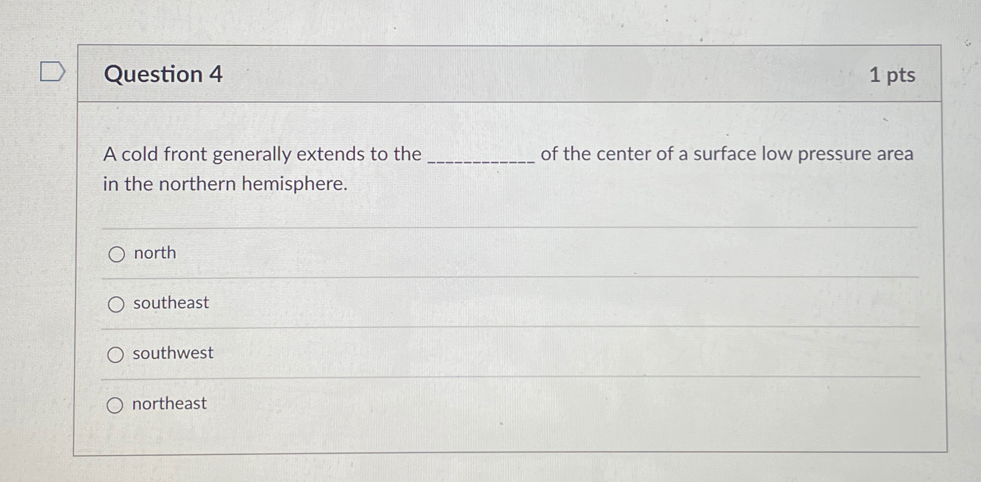 Solved Question 41 PtsA Cold Front Generally Extends To The Chegg