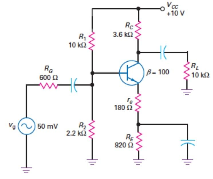 Solved 1 From The BJT Amplifier Circuit Above Chegg