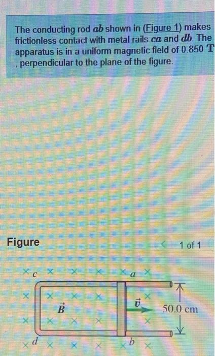 Solved The Conducting Rod Ab Shown In Figure Makes Chegg