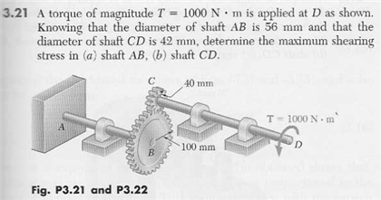 Solved A Torque Of Magnitude T N M Is Applied At D Chegg