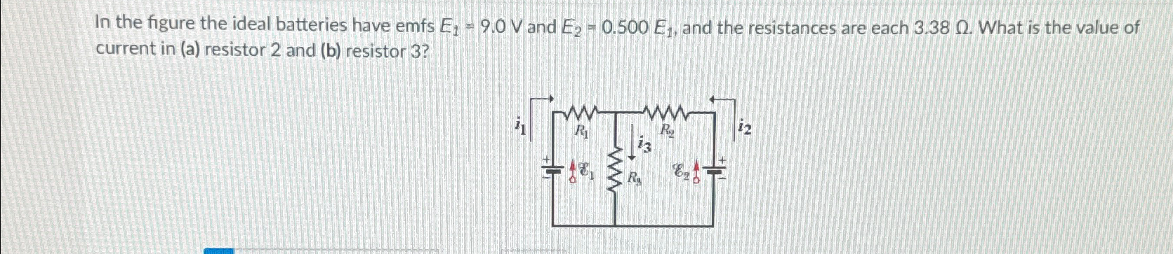 Solved In The Figure The Ideal Batteries Have Emfs E1 9 0V Chegg