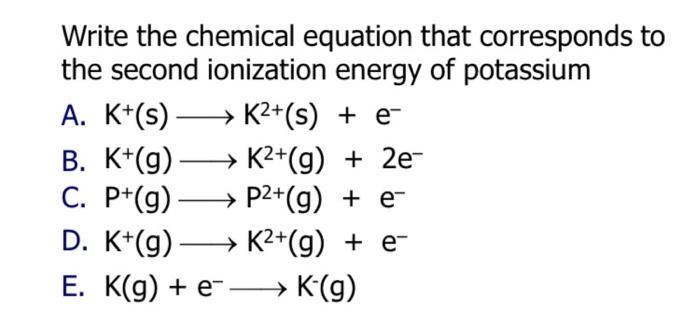 Solved Write The Chemical Equation That Corresponds To The Chegg