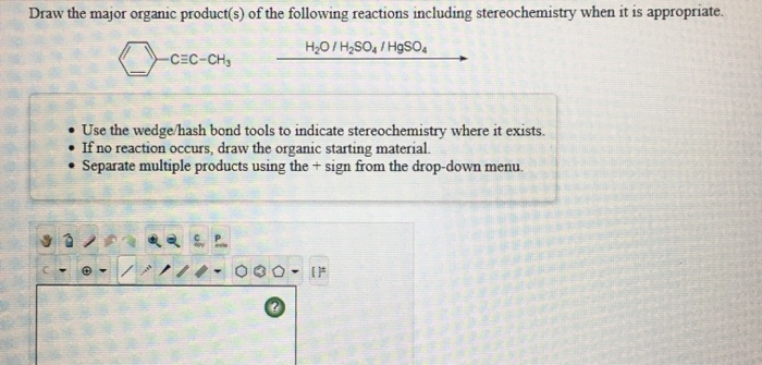 Solved Draw The Major Organic Product S Of The Following Chegg