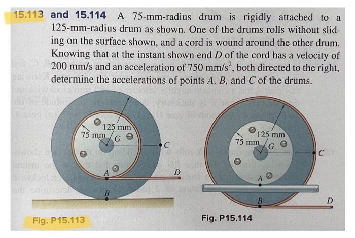 Solved And A Mm Radius Drum Is Rigidly Attached Chegg