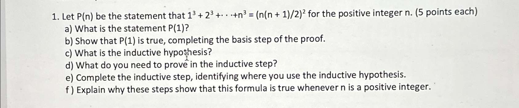 Solved Let P N Be The Statement That Chegg