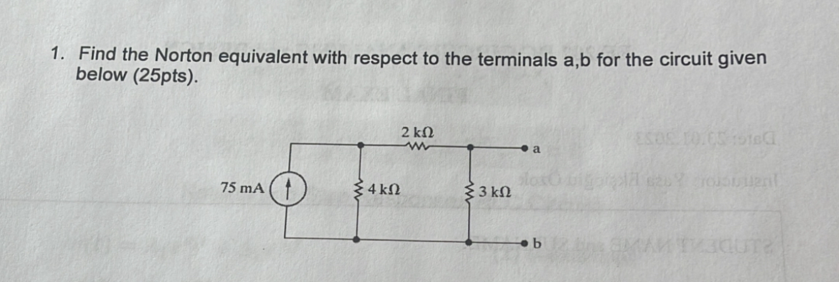 Solved Find The Norton Equivalent With Respect To The Chegg