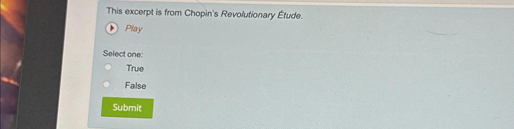 Solved This Excerpt Is From Chopin S Revolutionary Chegg