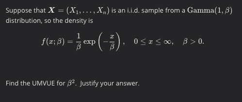 Solved Suppose That X X1 Dots Xn Is An I I D Sample Chegg