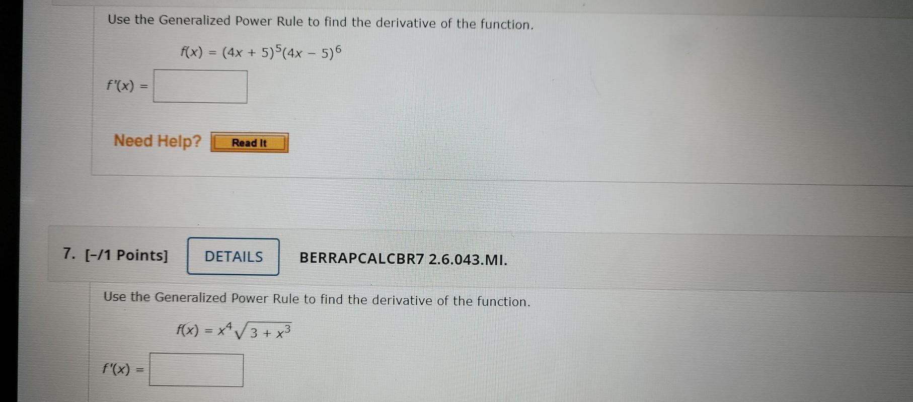 Solved Use The Generalized Power Rule To Find The Derivative Chegg