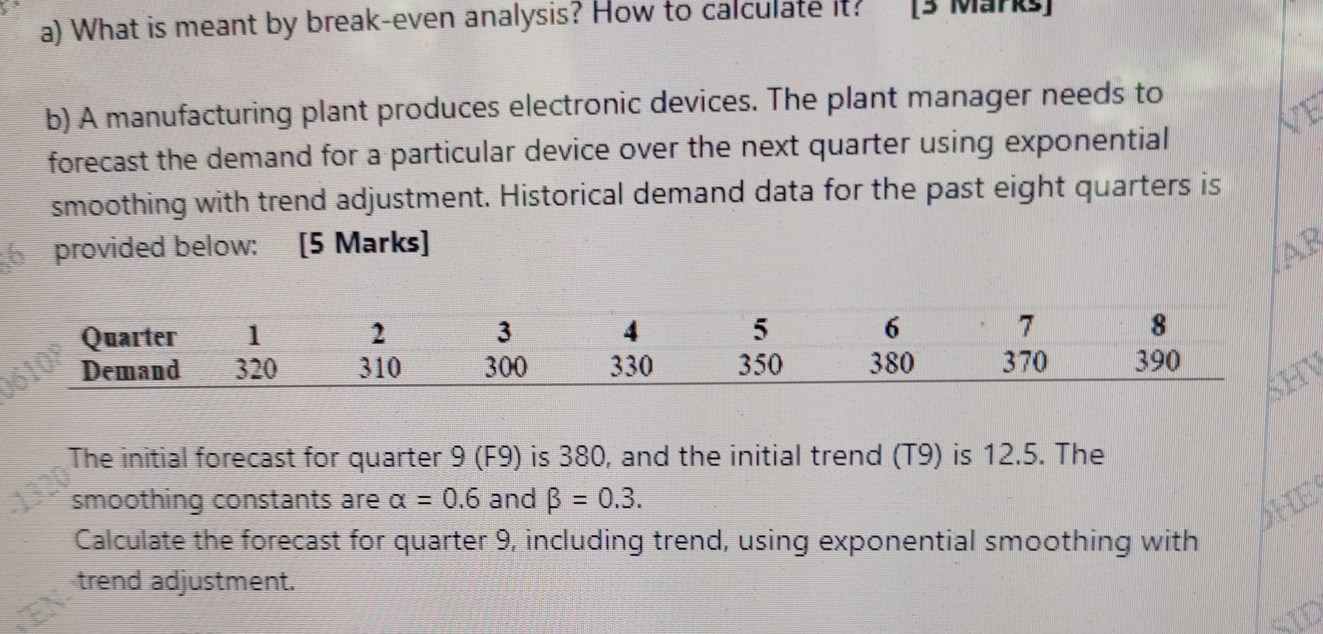 Solved A What Is Meant By Break Even Analysis How To Chegg