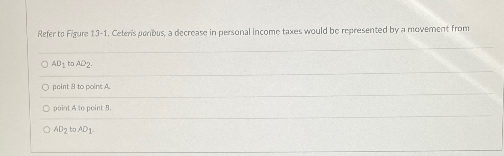 Solved Refer To Figure 13 1 Ceteris Paribus A Decrease In Chegg