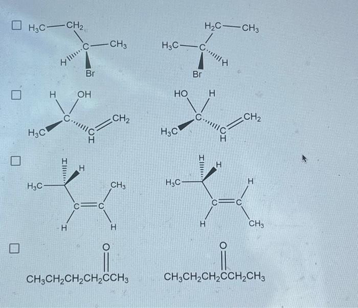 Solved Which Of The Pairs Of Compounds Are Enantiomers Chegg